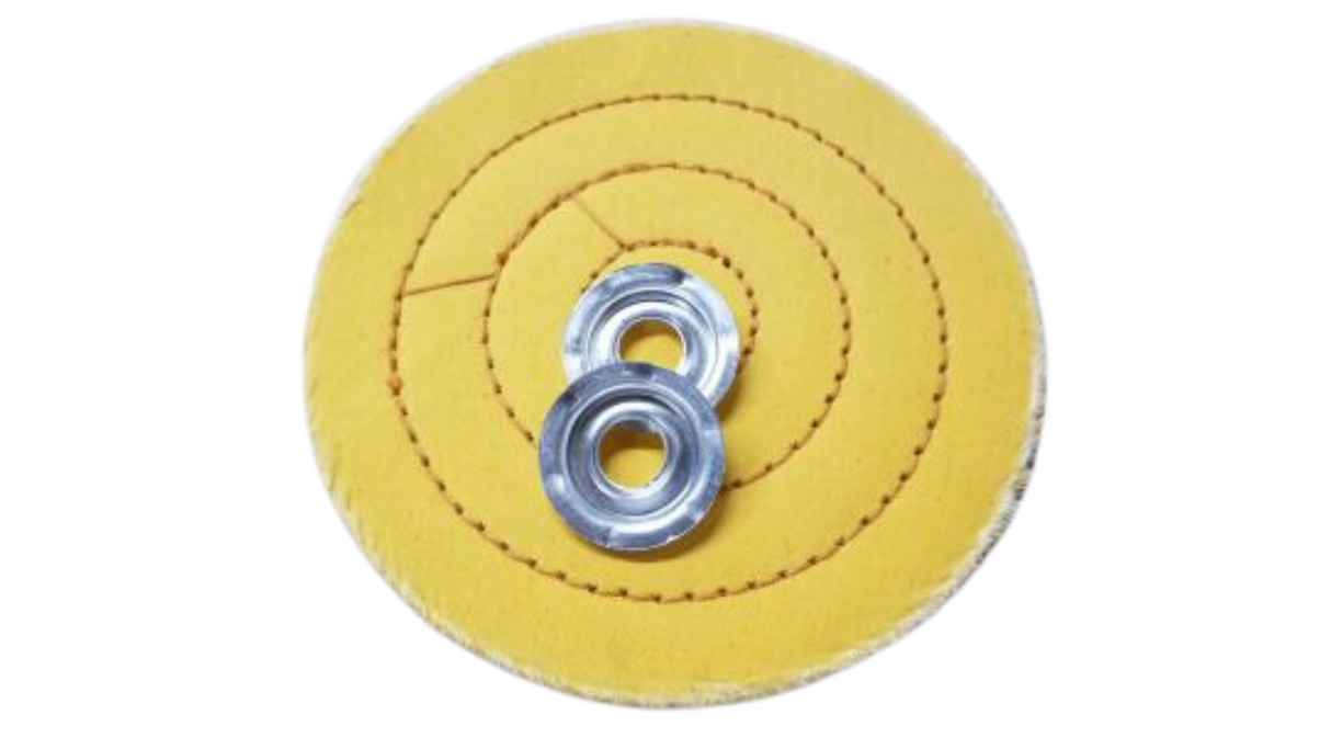 Yellow Cushion Sewn - Medium/Firm Buffing Wheels