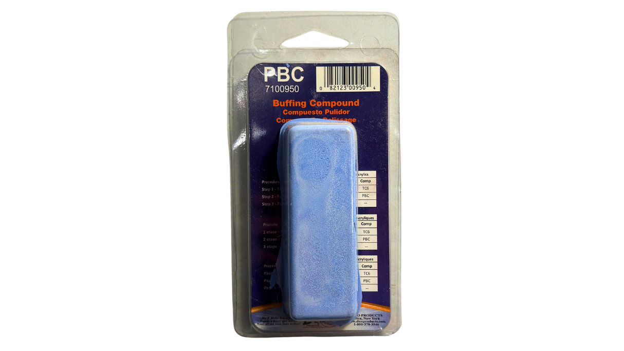Blue Plastic/Acrylic (PBC) Buffing Compound