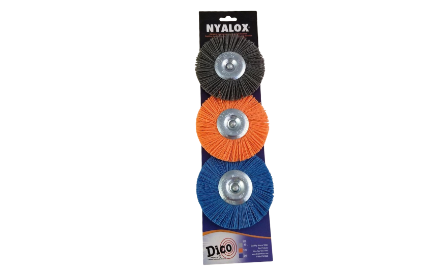 3" & 4" Nyalox Wheel Brushes (Mandrel Mounted)