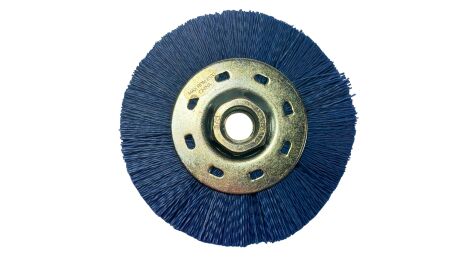 4.5" 5/8-11 Blue Wheel Brush Fine