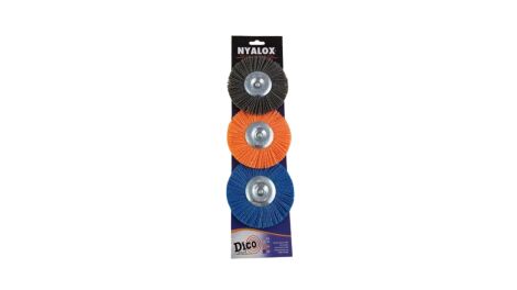 3 Pc Nyalox 4" Abrasive Wheel Brush Assort