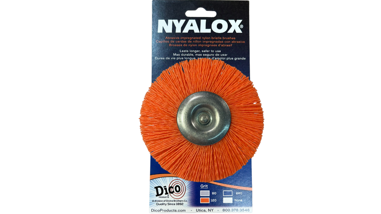 3" & 4" Nyalox Wheel Brushes (Mandrel Mounted)