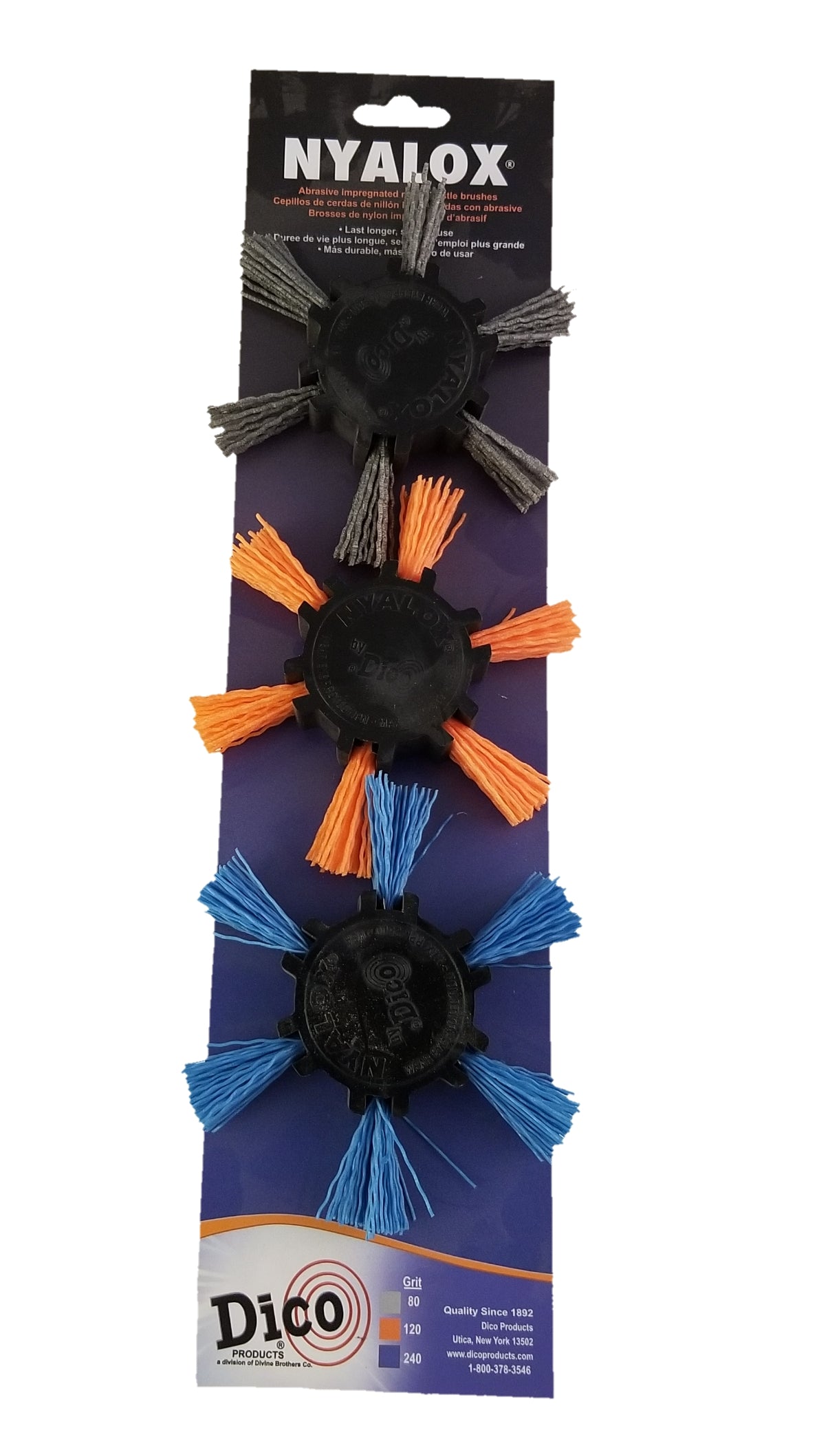 3" & 4" Nyalox Wheel Brushes (Mandrel Mounted)