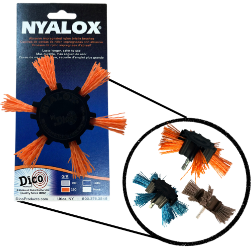4" Nyalox Flap Brushes (Mandrel Mounted)