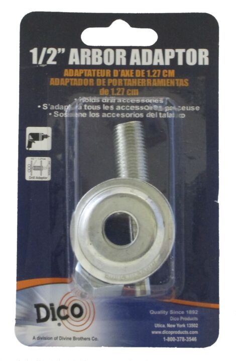 1/2" x 1/4" Round Arbor Adapter for drills